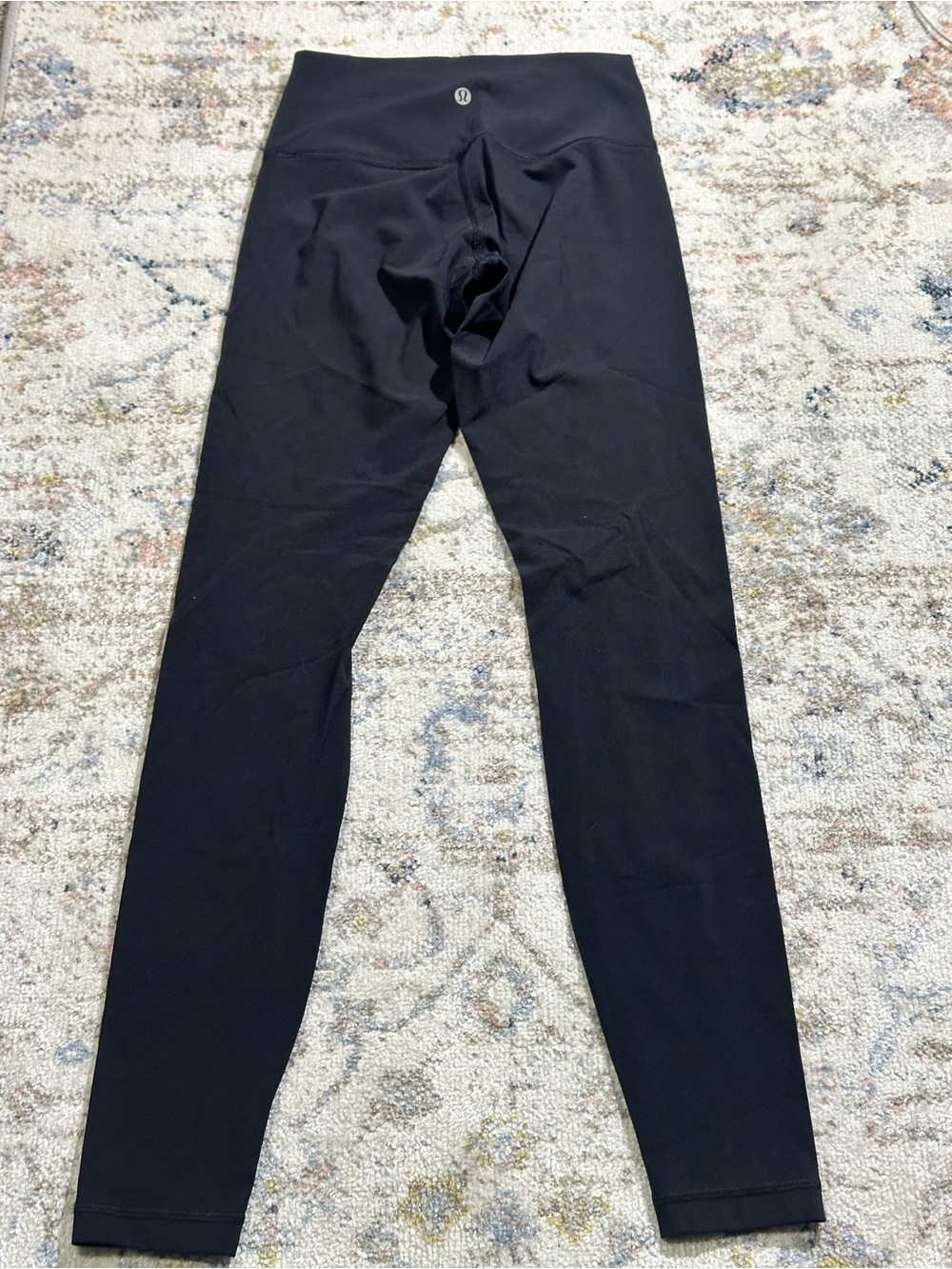 Lululemon Black Leggings with Reflective Logo